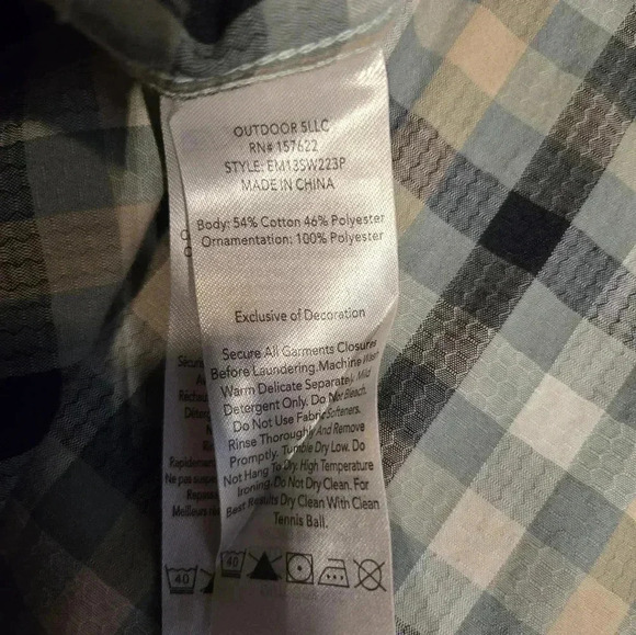 Eddie Bauer Plaid Shirt Size XL - Picture 3 of 4